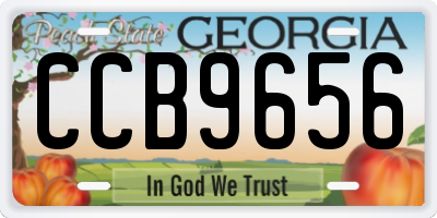 GA license plate CCB9656