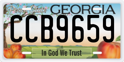 GA license plate CCB9659