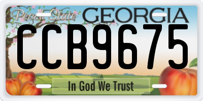 GA license plate CCB9675