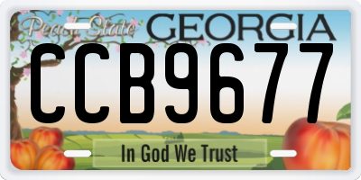 GA license plate CCB9677