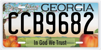 GA license plate CCB9682