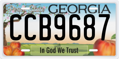GA license plate CCB9687
