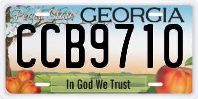 GA license plate CCB9710