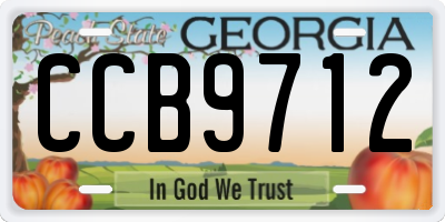 GA license plate CCB9712