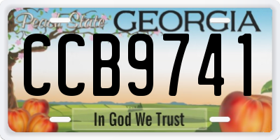 GA license plate CCB9741