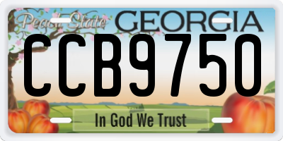 GA license plate CCB9750