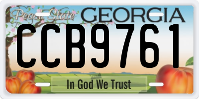 GA license plate CCB9761