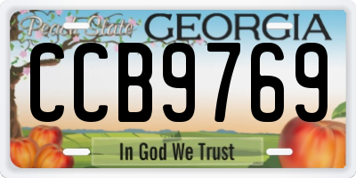 GA license plate CCB9769