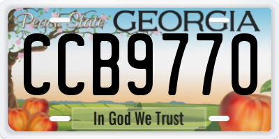 GA license plate CCB9770