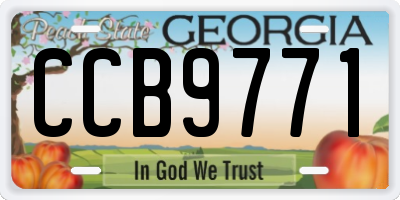 GA license plate CCB9771