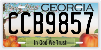 GA license plate CCB9857