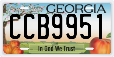 GA license plate CCB9951