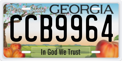 GA license plate CCB9964