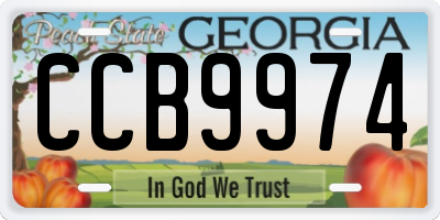 GA license plate CCB9974