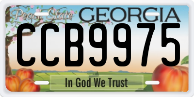 GA license plate CCB9975