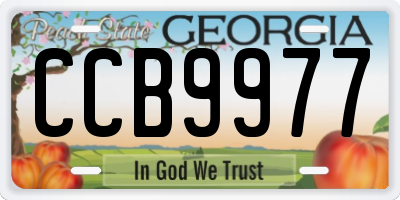 GA license plate CCB9977