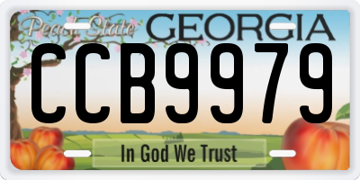 GA license plate CCB9979