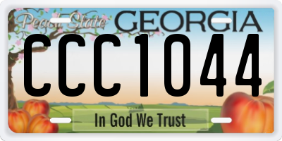 GA license plate CCC1044