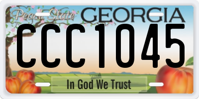 GA license plate CCC1045