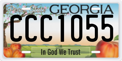 GA license plate CCC1055