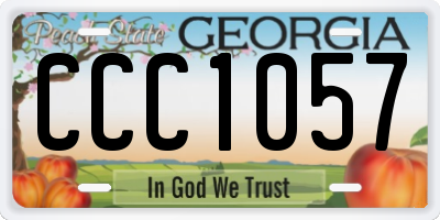 GA license plate CCC1057