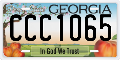 GA license plate CCC1065