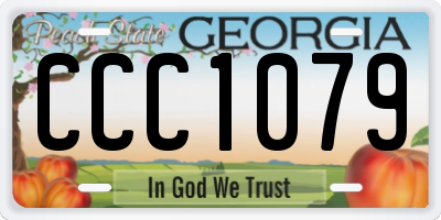 GA license plate CCC1079