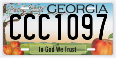 GA license plate CCC1097