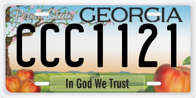 GA license plate CCC1121