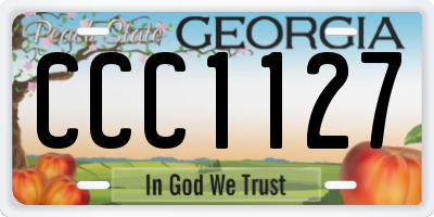 GA license plate CCC1127