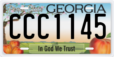 GA license plate CCC1145