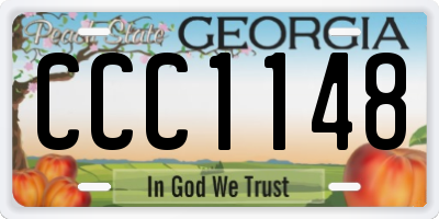 GA license plate CCC1148