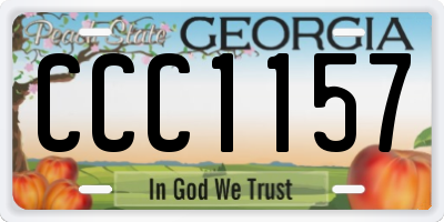 GA license plate CCC1157