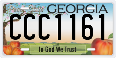 GA license plate CCC1161