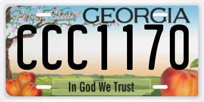 GA license plate CCC1170