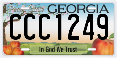 GA license plate CCC1249