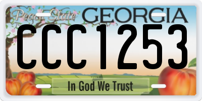 GA license plate CCC1253