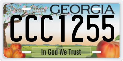 GA license plate CCC1255