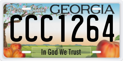 GA license plate CCC1264