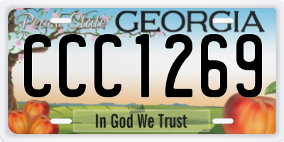 GA license plate CCC1269