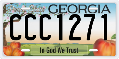 GA license plate CCC1271