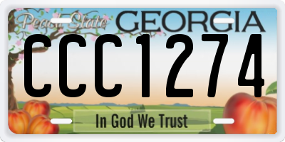 GA license plate CCC1274
