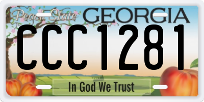 GA license plate CCC1281