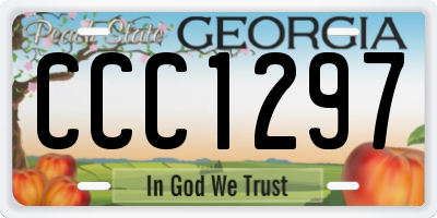 GA license plate CCC1297