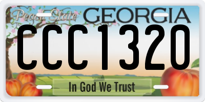 GA license plate CCC1320