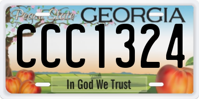 GA license plate CCC1324