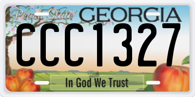 GA license plate CCC1327