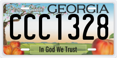GA license plate CCC1328