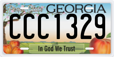 GA license plate CCC1329