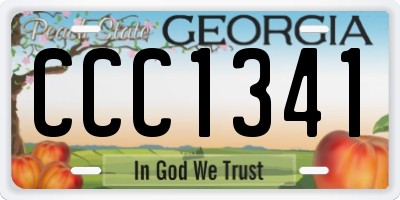 GA license plate CCC1341